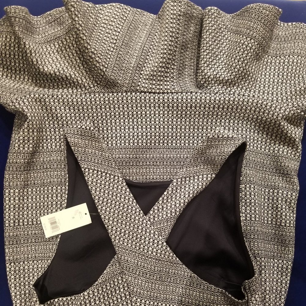 Banana Republic Black & White Ruffled Dress